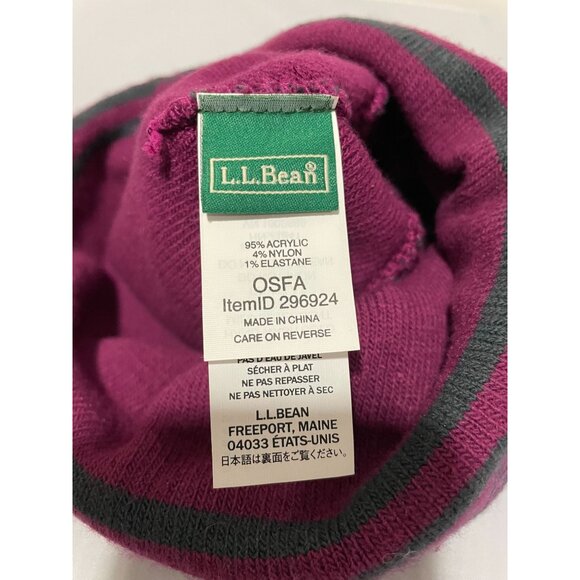 L.L.Bean Women's Knit Beanie With Pom Pom - Picture 4 of 6
